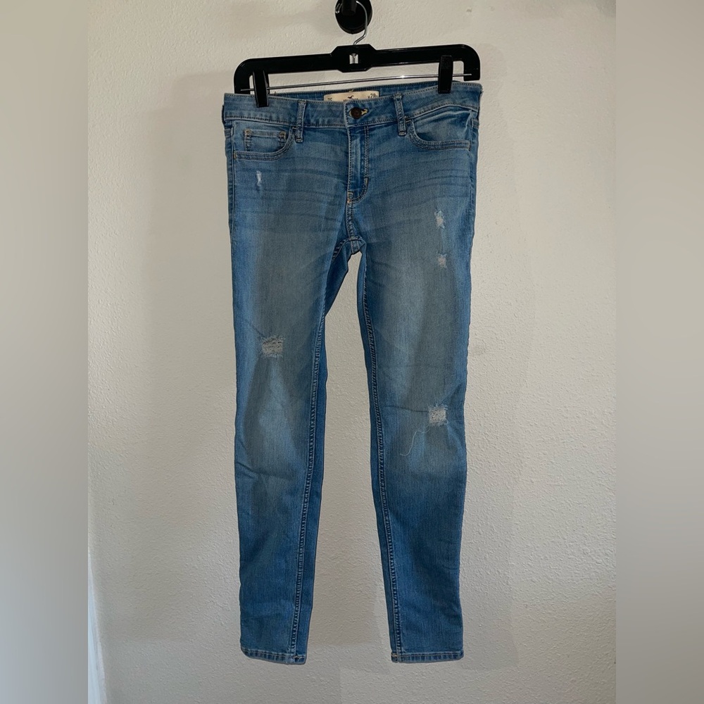 Hollister Super Skinny Distressed Skinny Jeans Size 7S